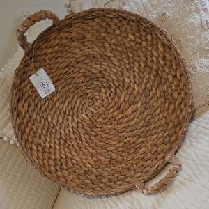 Braided Hyacinth Tray - 24"